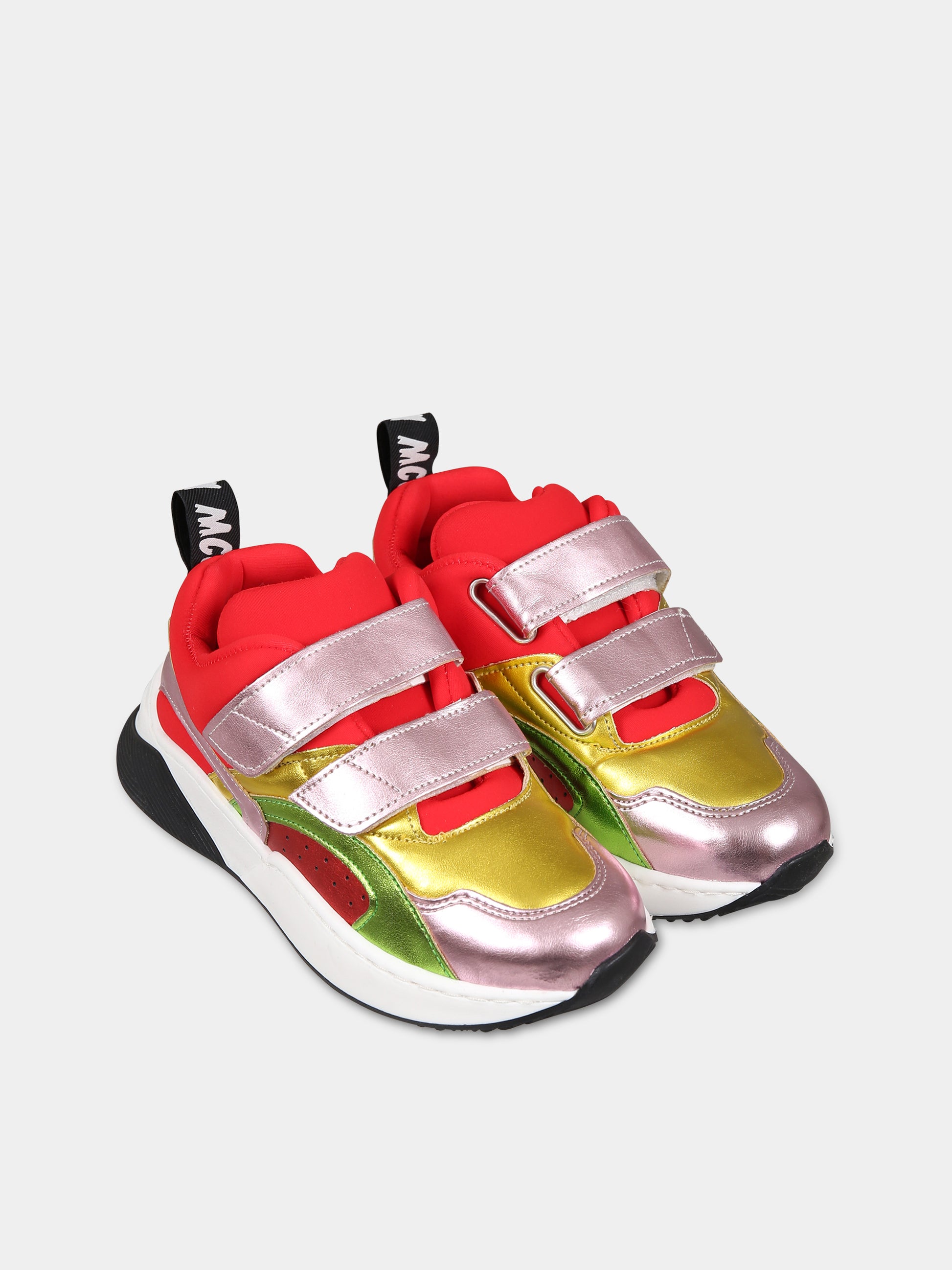 Sneakers multicolor per bambina con logo,Stella Mccartney Kids,8R0D96 Z0708 999