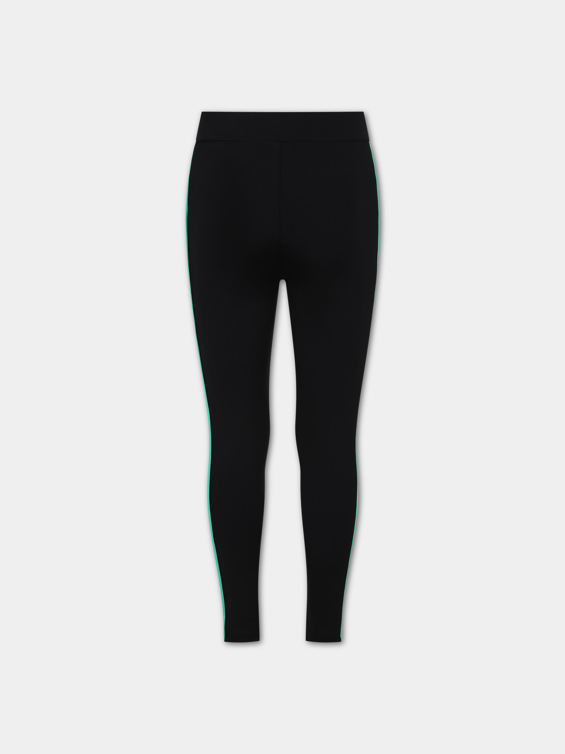 Leggings neri per bambina con logo,Stella Mccartney Kids,8R6A50 Z0407 930