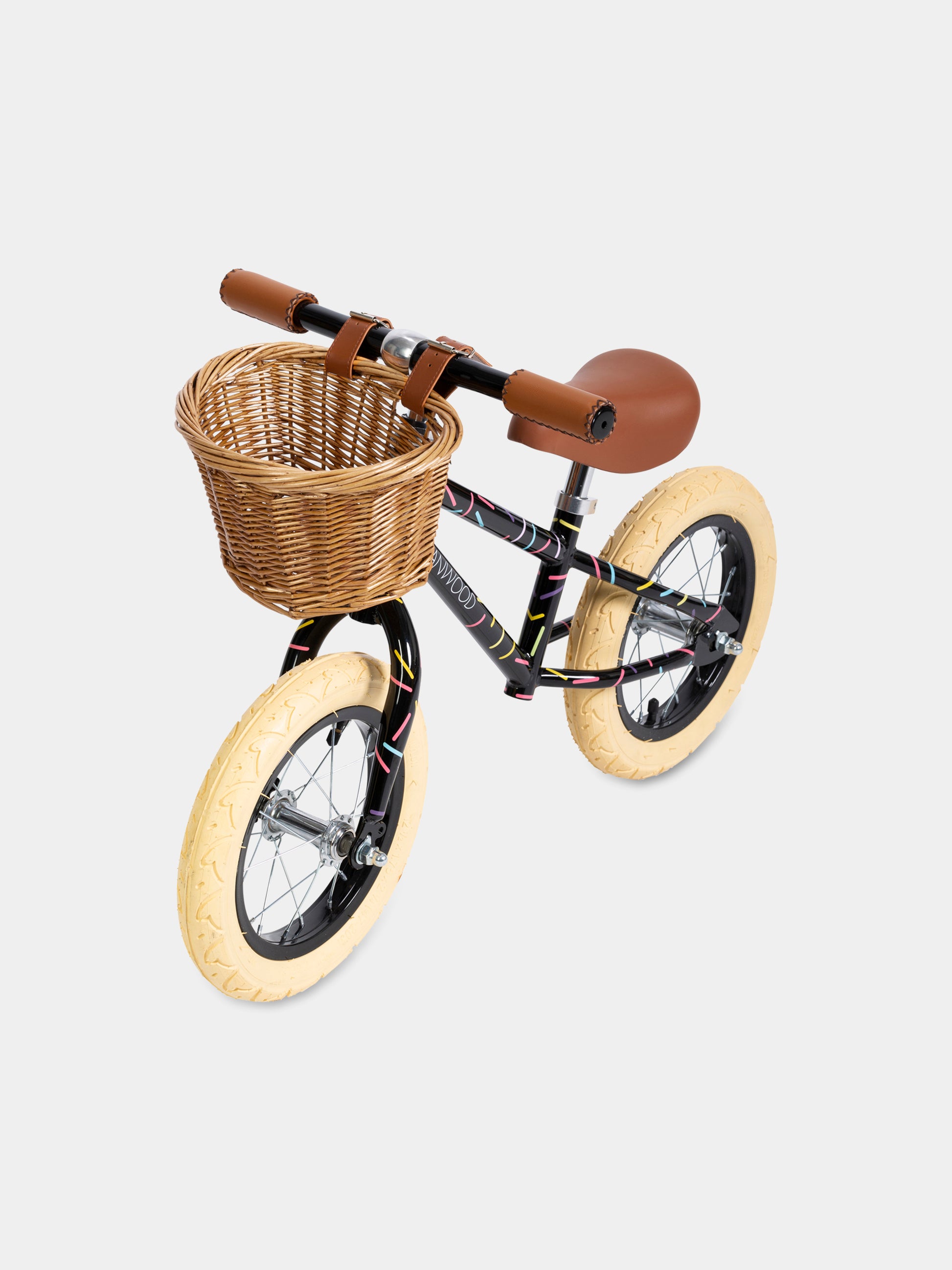 Bicicletta nera per bambini con logo,Banwood,BW F1 MAREST ALLEGRA BLACK