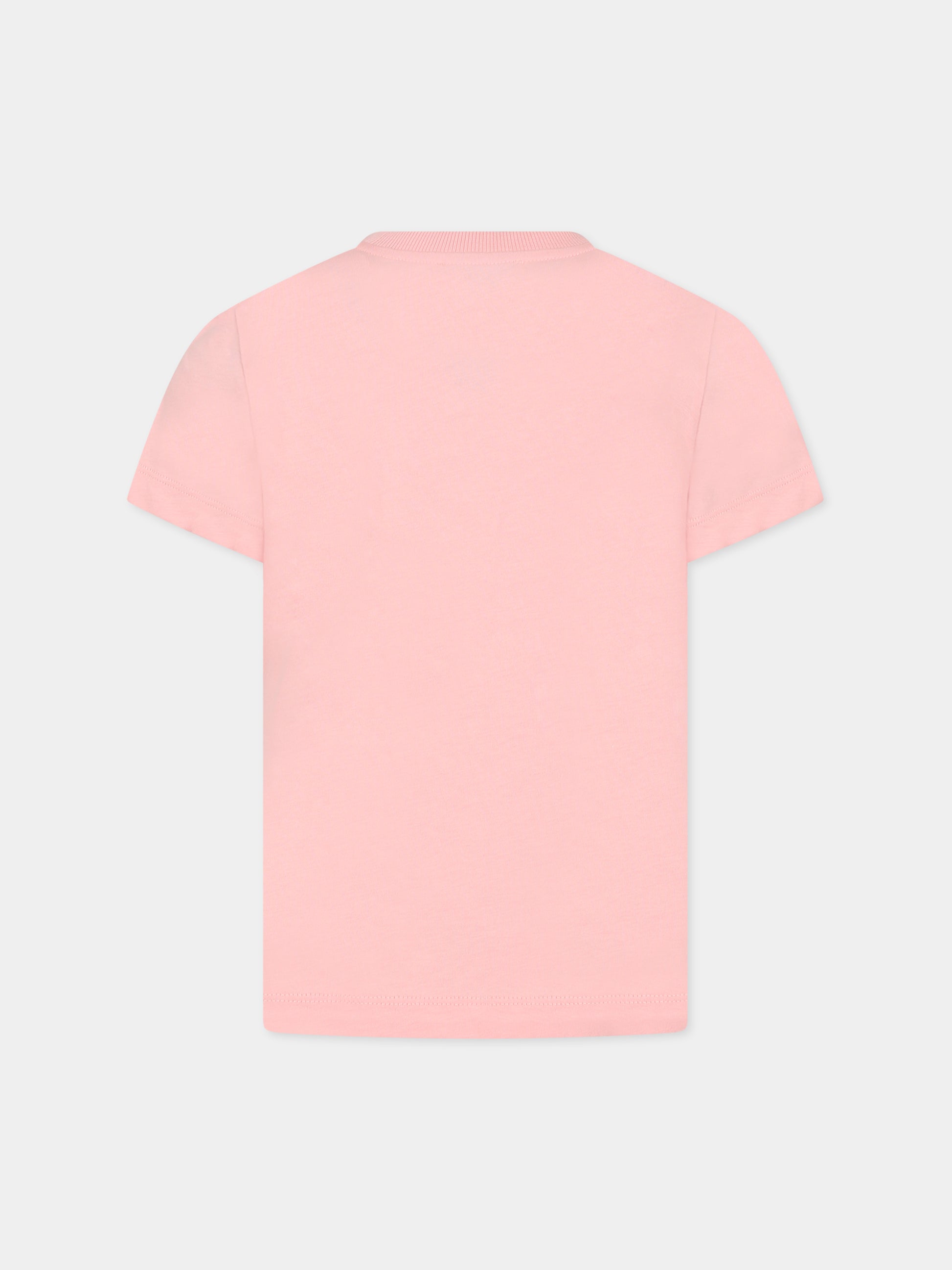 T-shirt rosa per bambina con Teddy Bear,Moschino Kids,HNM03U LAA02 50209