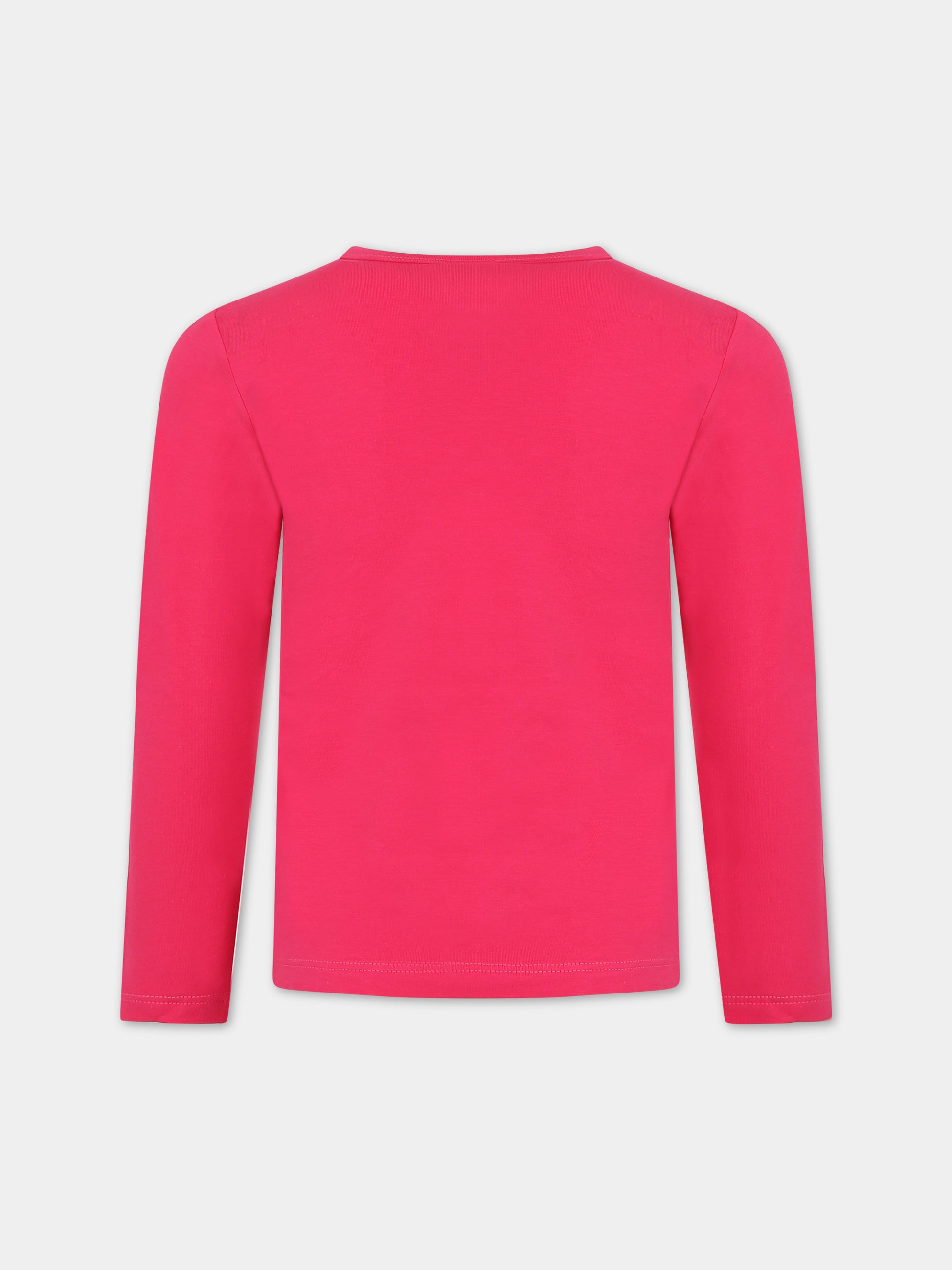 T-shirt fucsia per bambina con logo,Dimensione Danza,031920 044