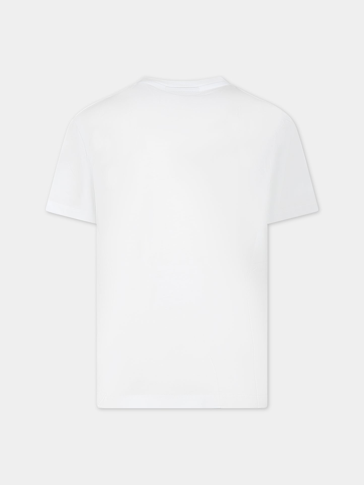 T-shirt bianca con iconico fulmine per bambino,Neil Barrett Kids,033589 001