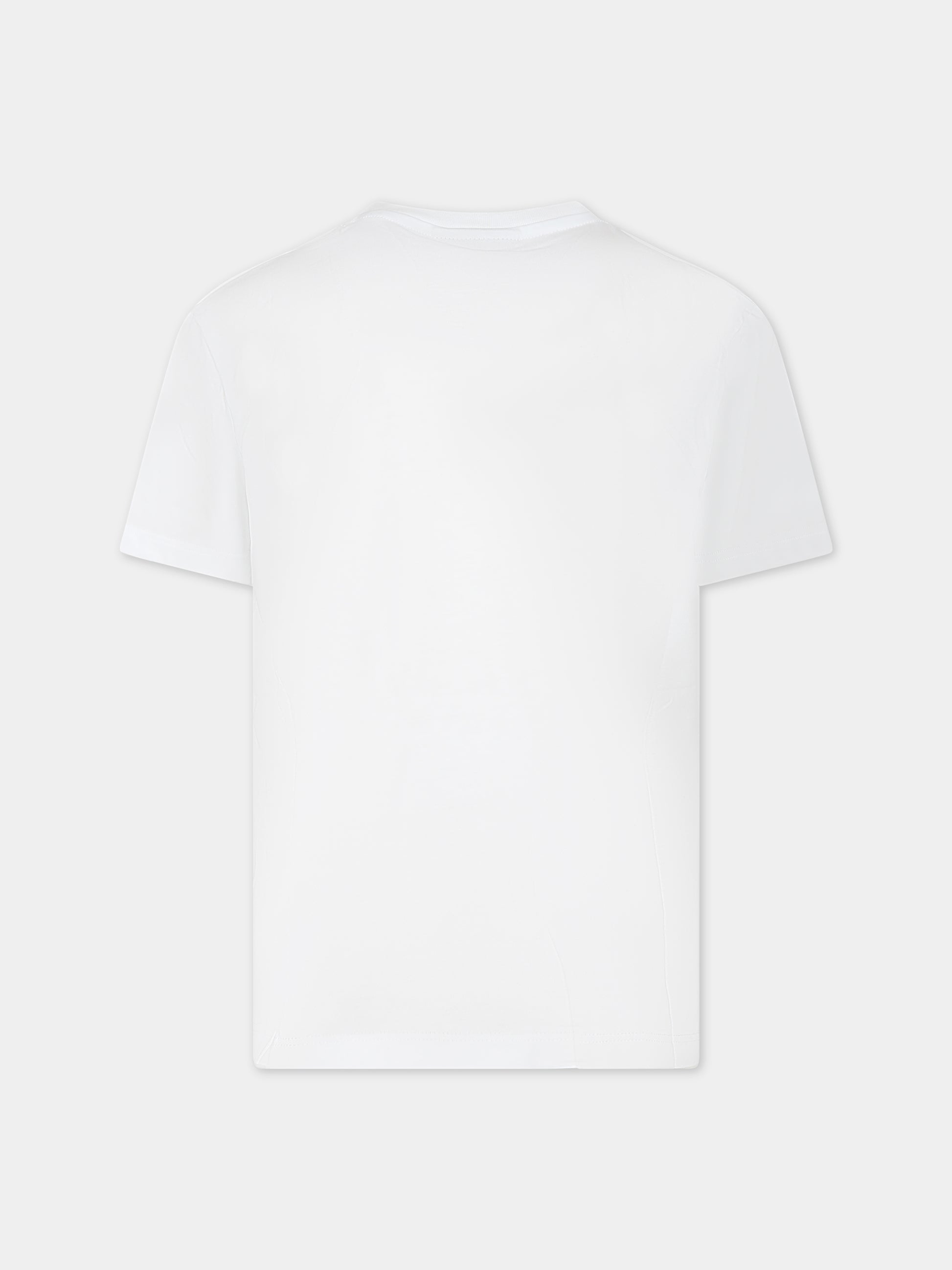 T-shirt bianca con iconico fulmine per bambino,Neil Barrett Kids,033589 001