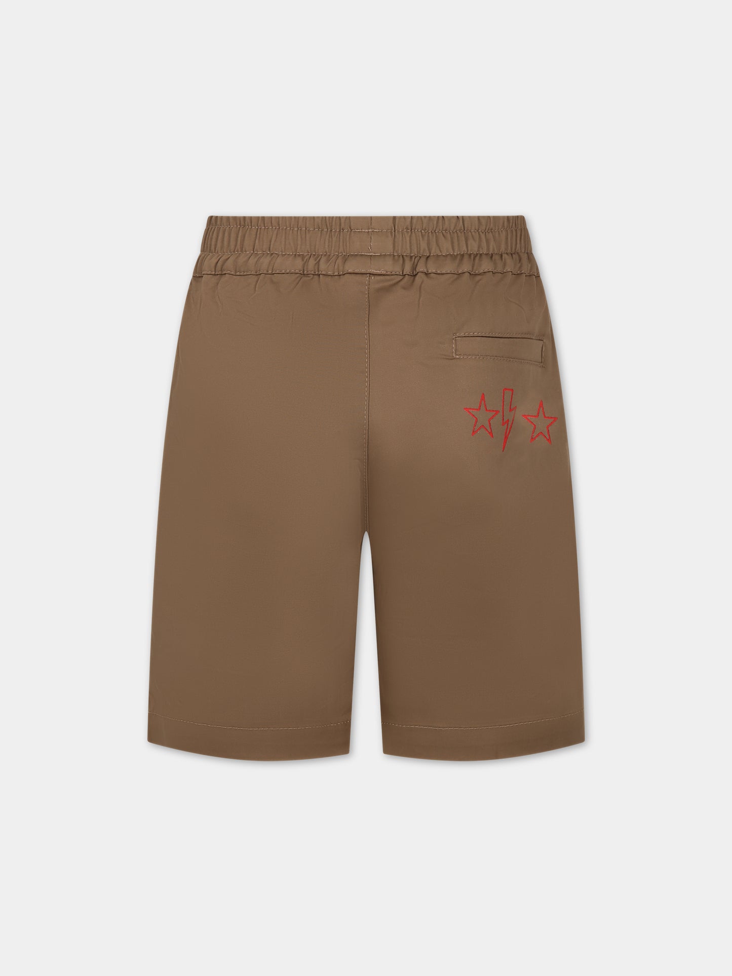 Shorts sportivo beige per bambino,Neil Barrett Kids,033614 225
