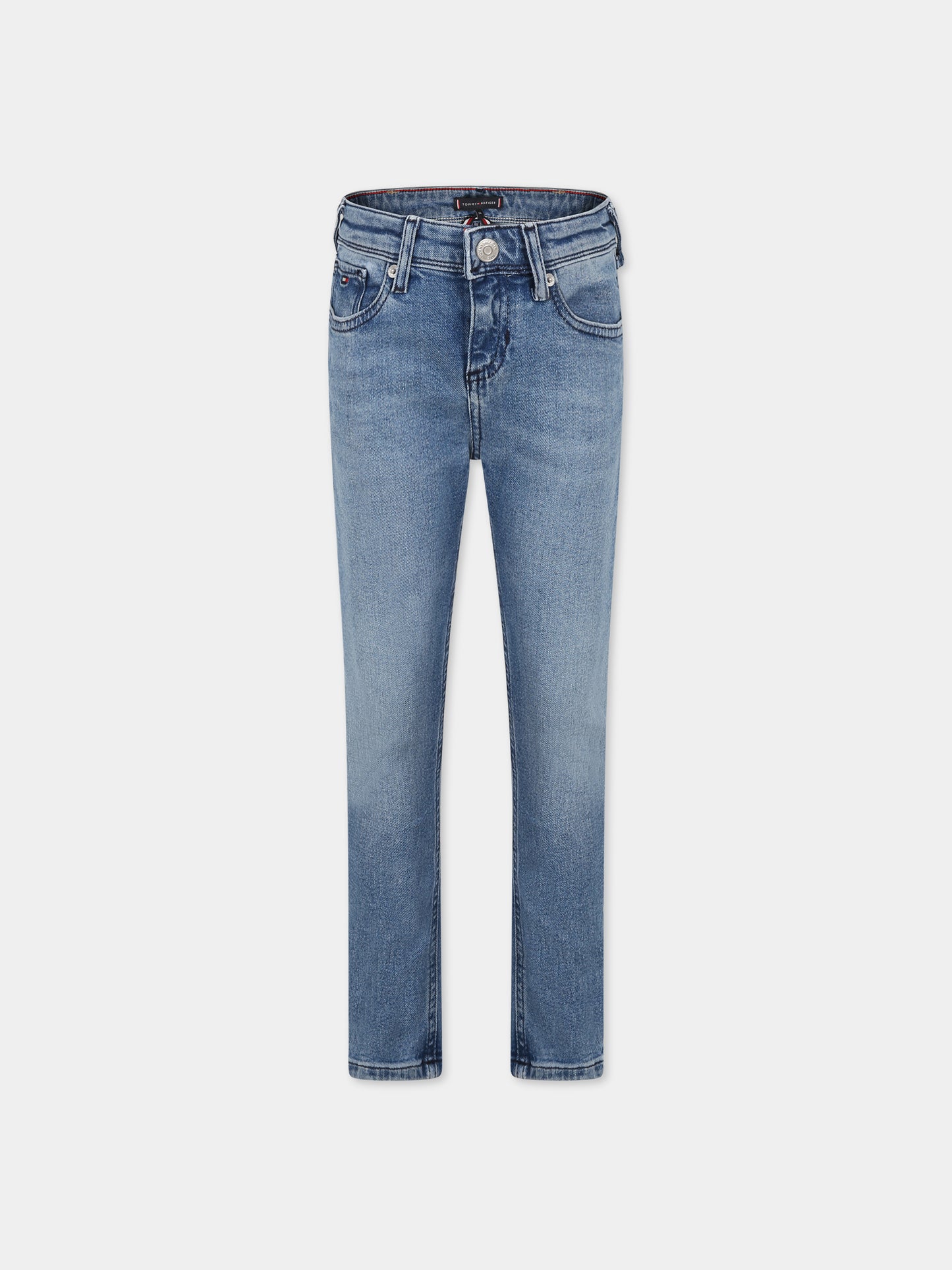 Jeans blu per bambino con logo,Tommy Hilfiger Junior,KB0KB08267 1A6