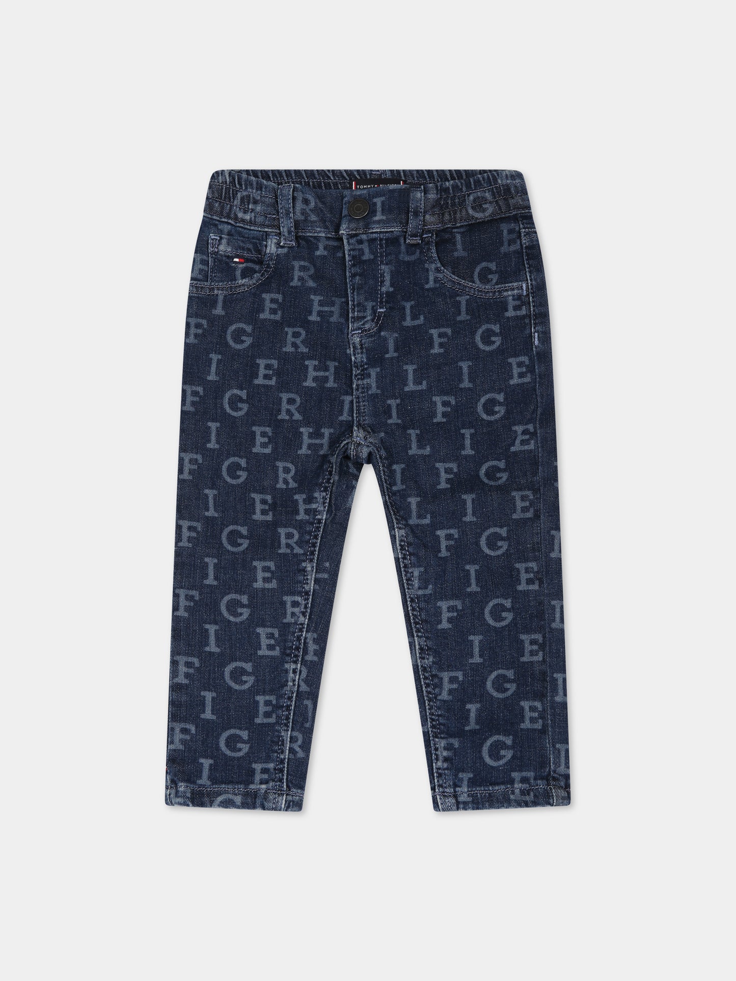 Jeans blu per neonato con logo,Tommy Hilfiger Junior,KN0KN01659 1A4