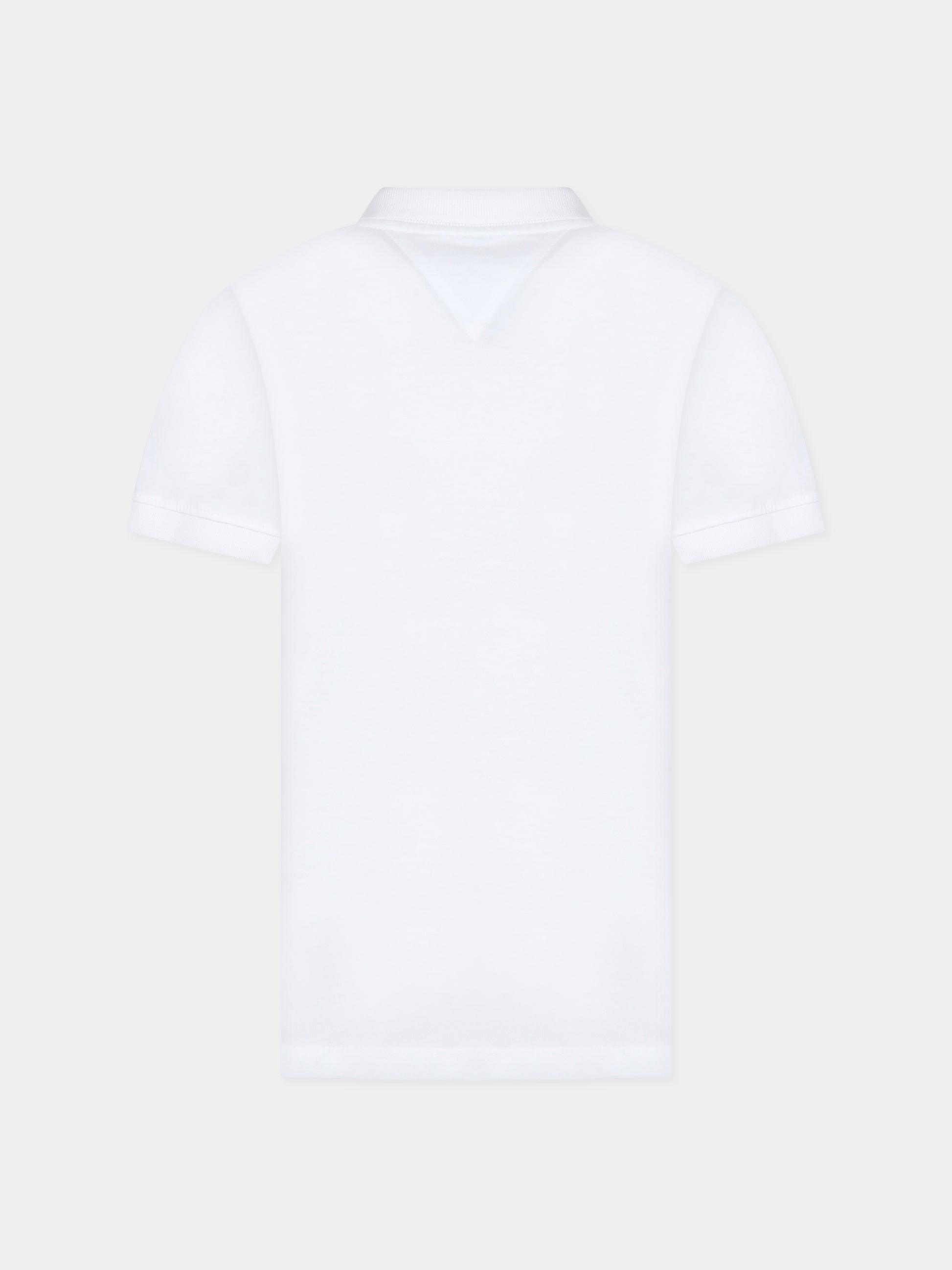 T-shirt bianca per bambino con logo,Tommy Hilfiger Junior,KB0KB08157 YBR