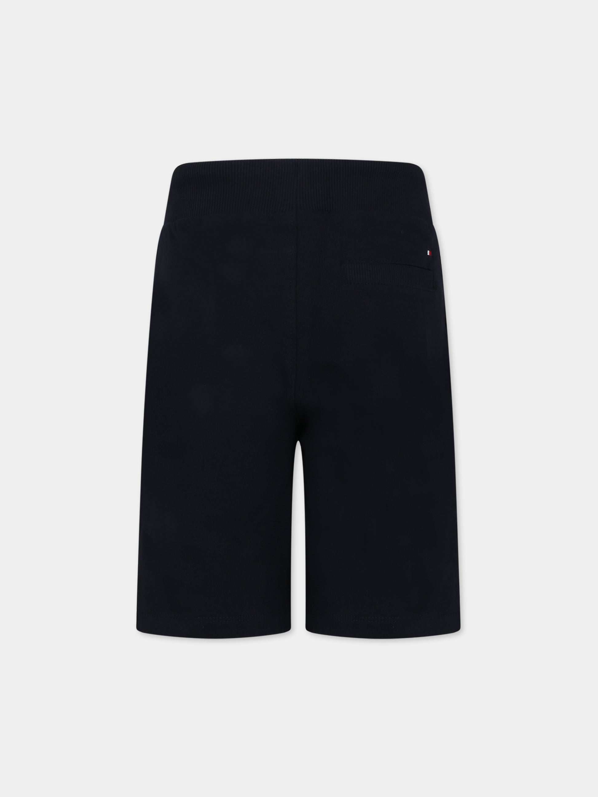 Shorts blu per bambino con logo,Tommy Hilfiger Junior,KB0KB07116