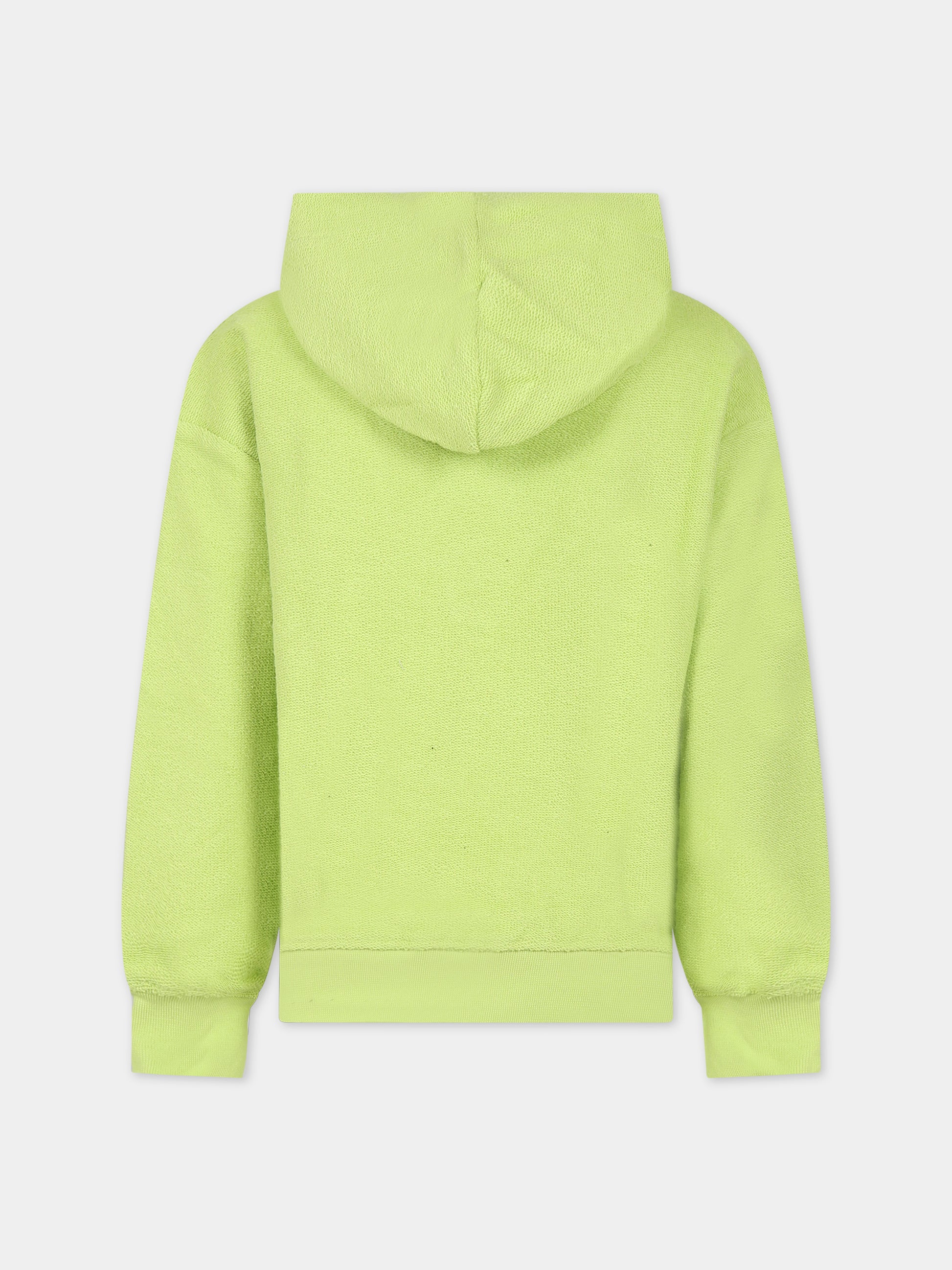 Felpa verde per bambini con logo,Msgm Kids,MS029321 086