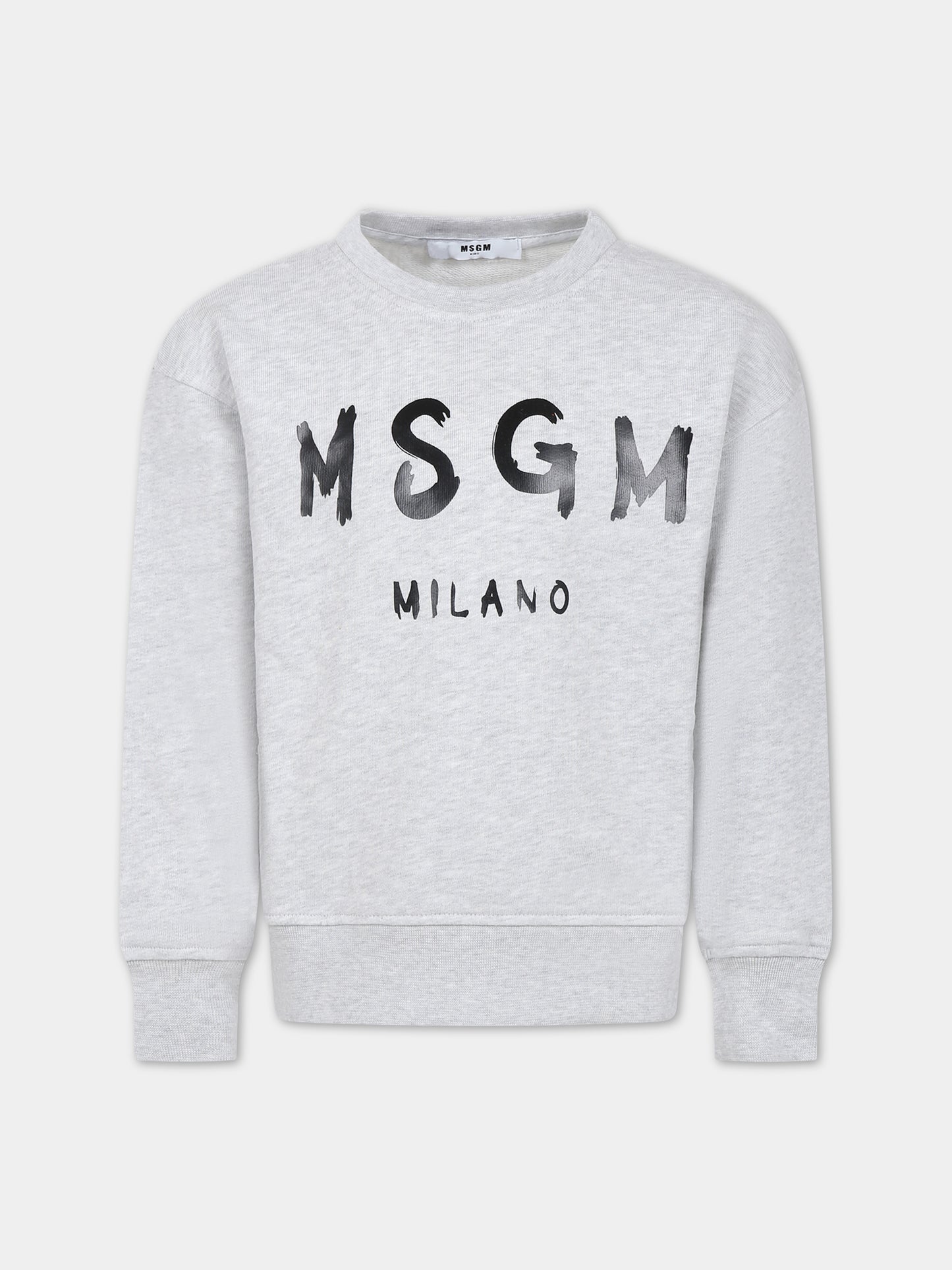 Felpa grigia per bambini con logo,Msgm Kids,MS029324 107
