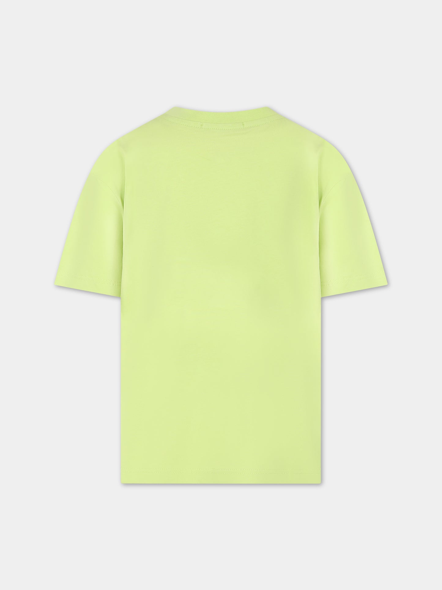 T-shirt gialla per bambini con logo,Msgm Kids,MS029372 086